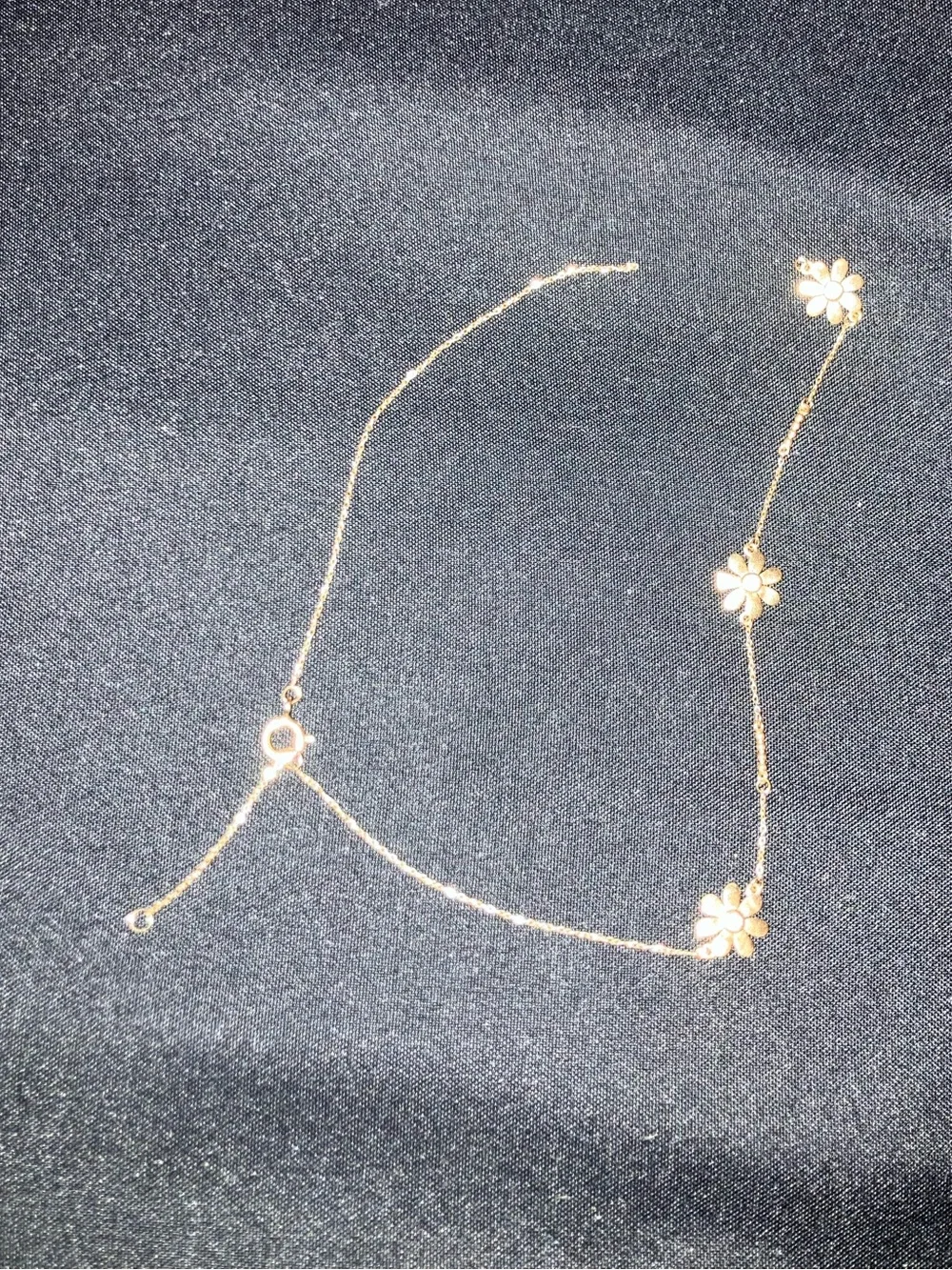10K Gold Flower Anklet